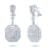 3.72ct 18k White Gold Diamond Earring